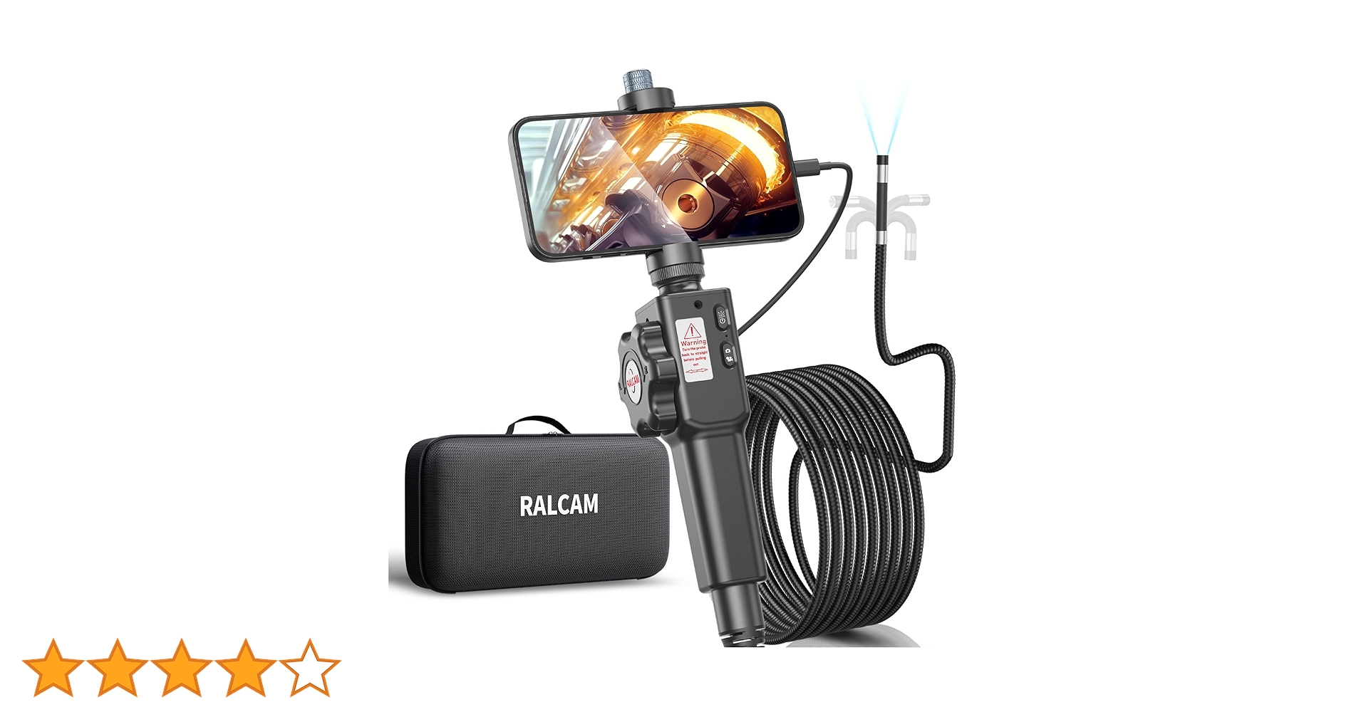 Amazon.co.jp: Ralcam ファイバースコープ 先端可動式 工業内視鏡 IP67